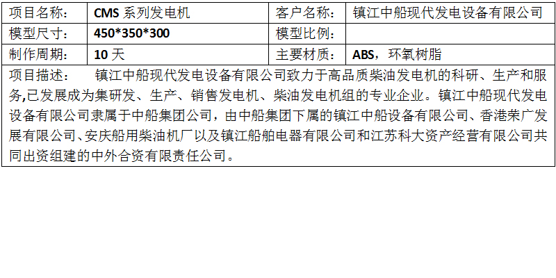 CMS系列發(fā)電機模型-按照西門(mén)子許可證制造-鎮江中