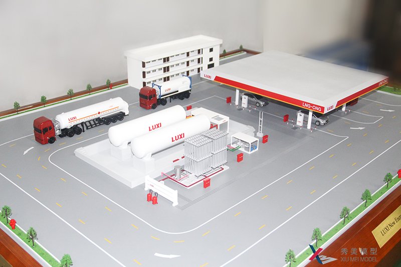 LNG-CNG加氣站模型--魯西化工集團--秀美模型沙盤(pán)定