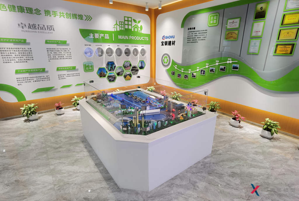 寶鋼建材機電一體化智能控制電子沙盤(pán)模型
